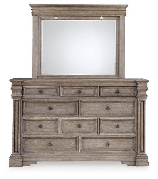 Blairhurst  Panel Bed With Mirrored Dresser And Nightstand