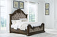 Maylee  Upholstered Bed With Mirrored Dresser, Chest And 2 Nightstands