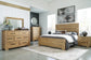 Galliden California  Panel Bed With Mirrored Dresser, Chest And 2 Nightstands