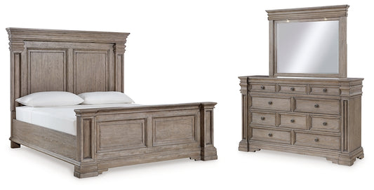 Blairhurst California  Panel Bed With Mirrored Dresser