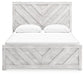 Cayboni  Panel Bed With Mirrored Dresser And Nightstand