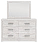 Cayboni  Panel Bed With Mirrored Dresser, Chest And 2 Nightstands