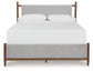 Lyncott California  Upholstered Bed With Mirrored Dresser, Chest And 2 Nightstands