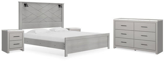 Cottonburg  Panel Bed With Dresser And 2 Nightstands