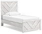 Cayboni  Panel Bed With Mirrored Dresser And Nightstand