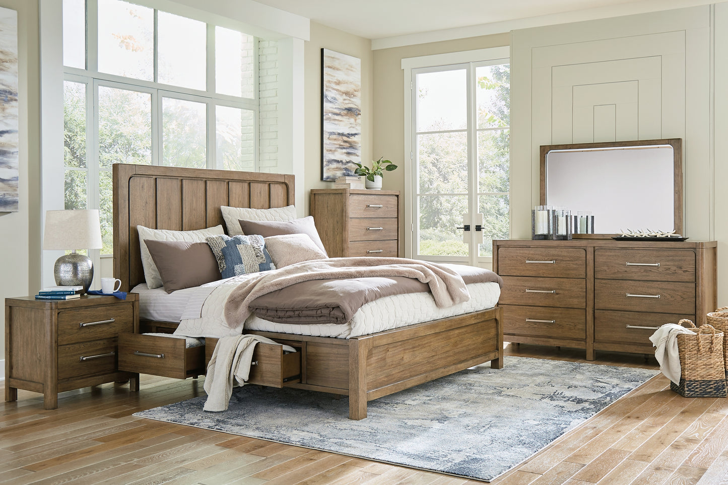 Cabalynn California  Panel Bed With Dresser And Nightstand