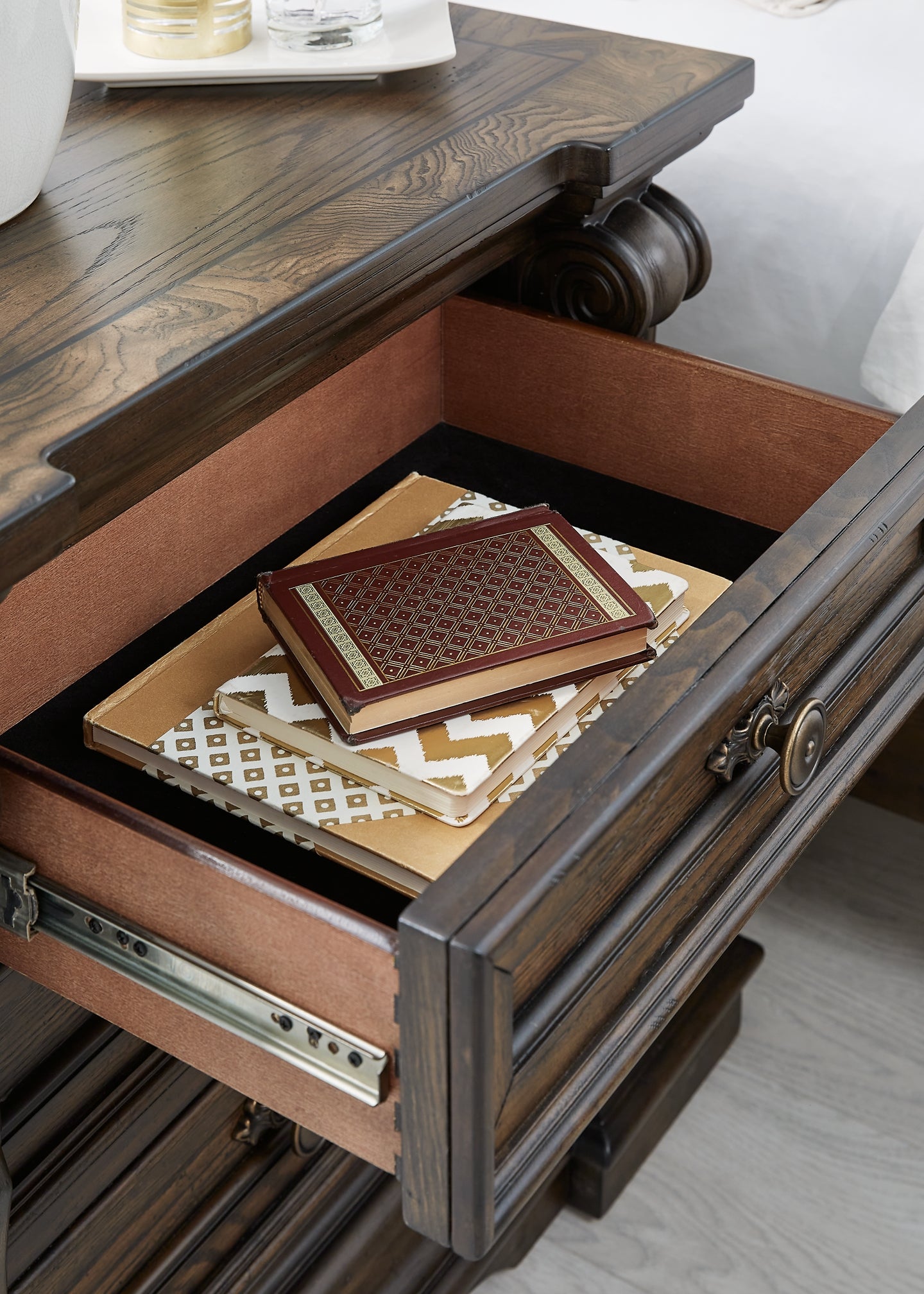 Maylee  Upholstered Bed With Dresser And Nightstand