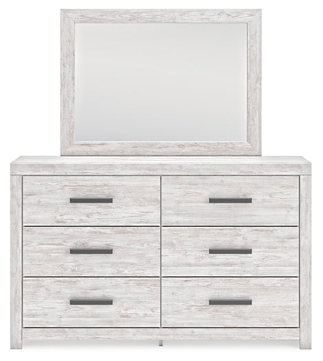 Cayboni  Panel Bed With Mirrored Dresser, Chest And 2 Nightstands