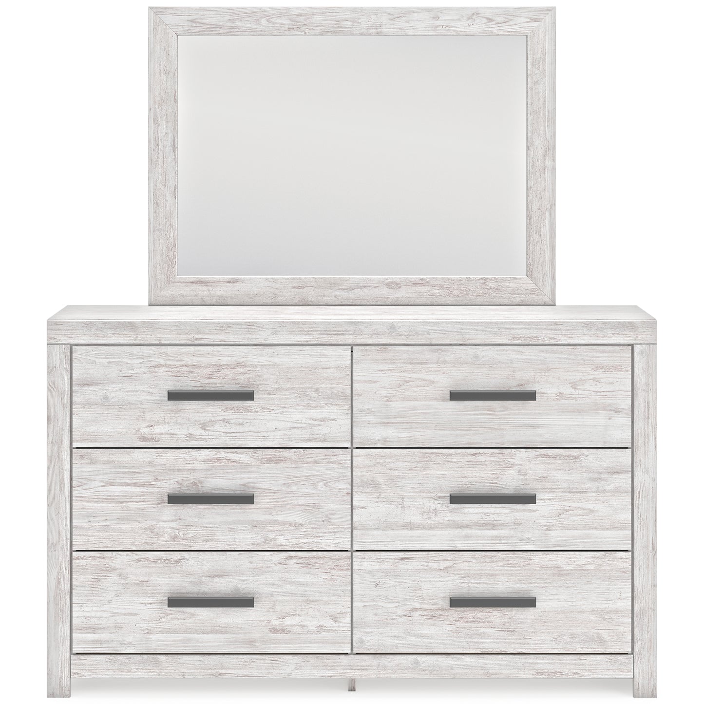 Cayboni  Panel Bed With Mirrored Dresser, Chest And 2 Nightstands