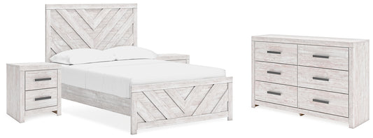 Cayboni  Panel Bed With Dresser And 2 Nightstands