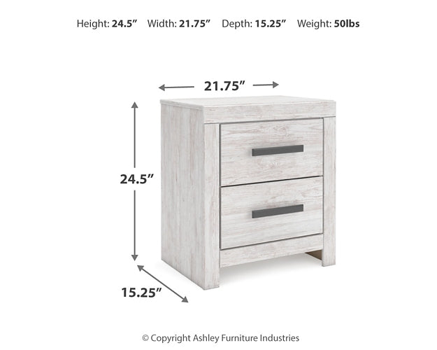 Cayboni  Panel Bed With Mirrored Dresser And 2 Nightstands