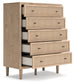 Cielden  Upholstered Panel Bed With Mirrored Dresser, Chest And 2 Nightstands