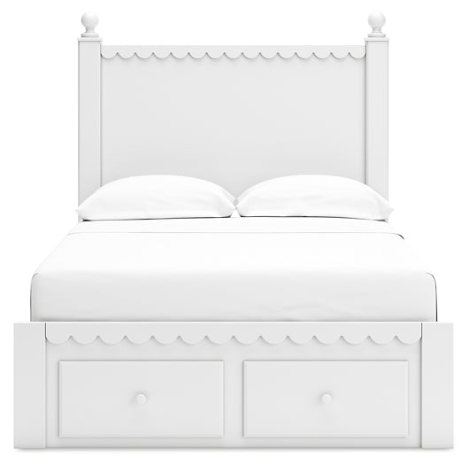 Mollviney  Panel Storage Bed With 2 Nightstands