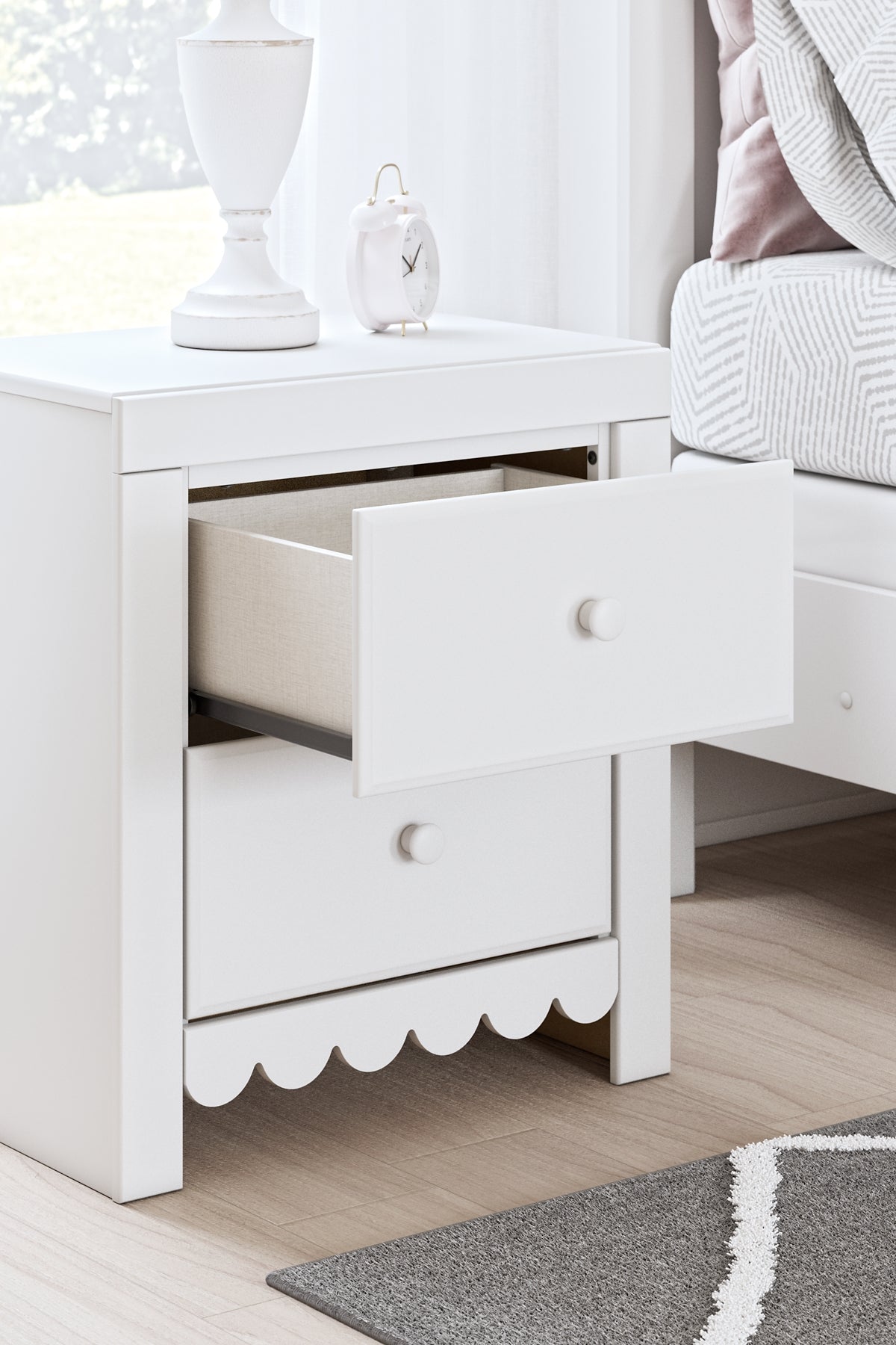 Mollviney  Panel Storage Bed With 2 Nightstands