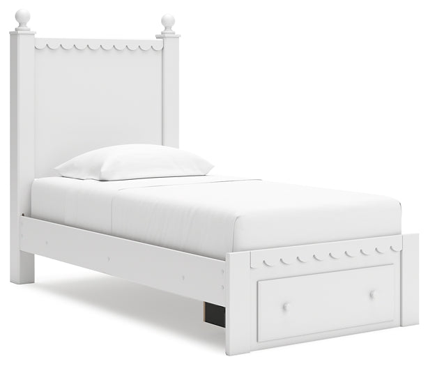 Mollviney  Panel Storage Bed With Dresser