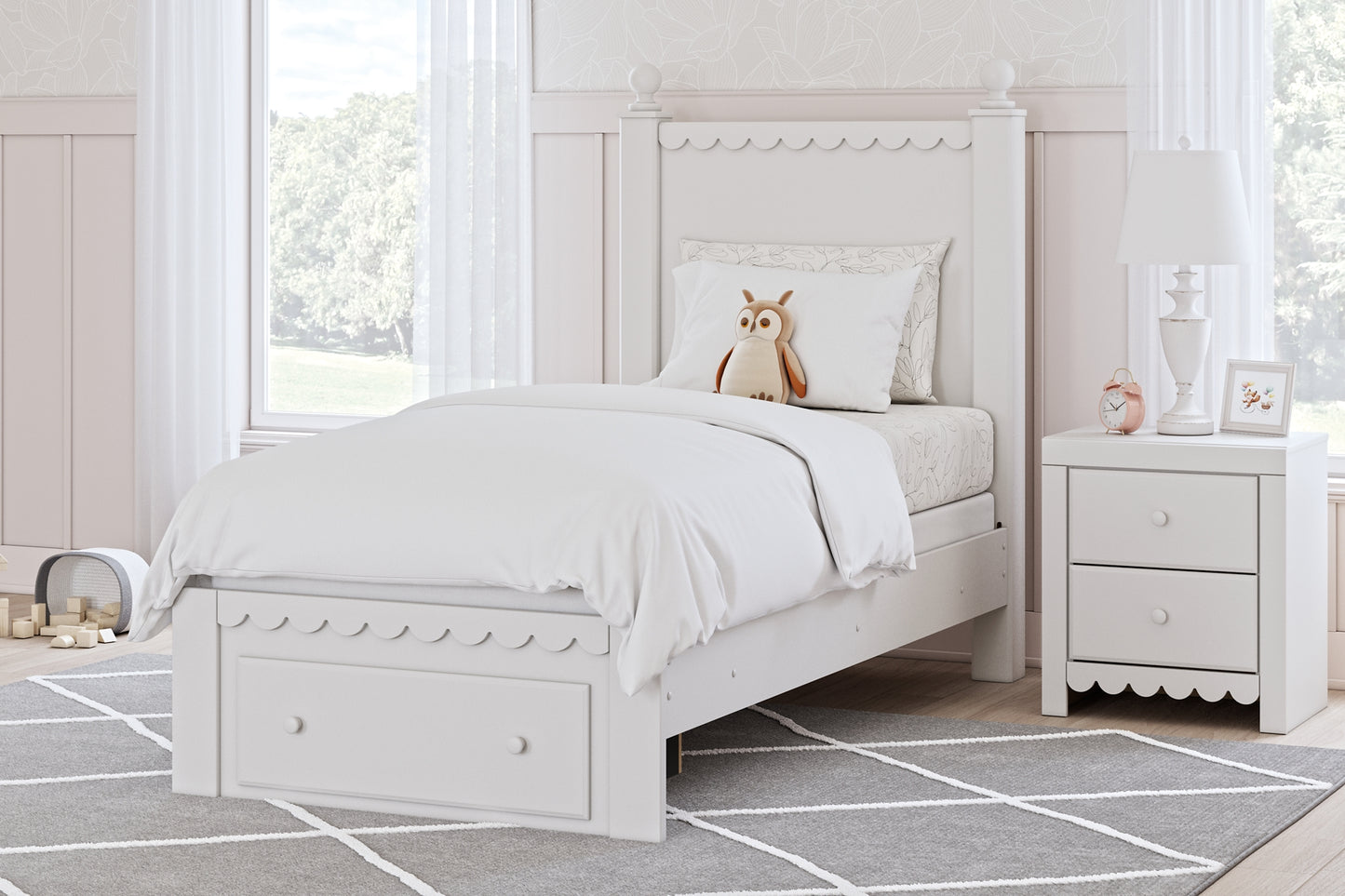 Mollviney  Panel Storage Bed With Dresser