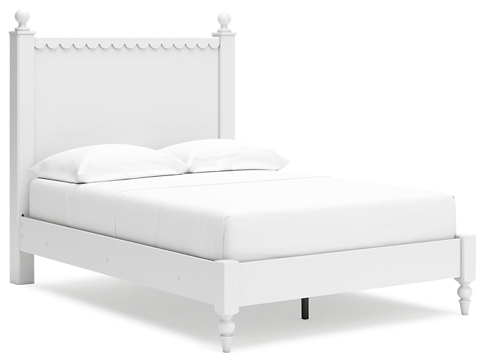 Mollviney  Panel Bed With 2 Nightstands