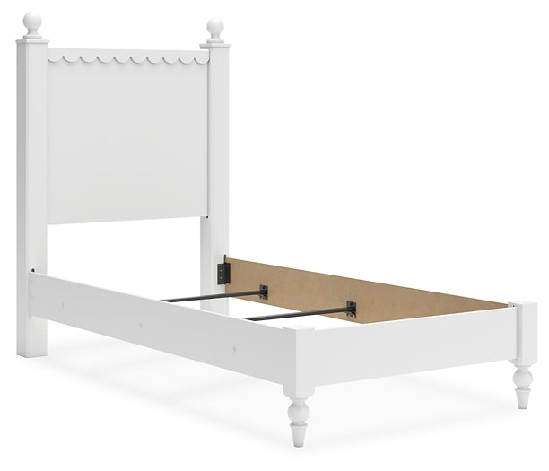 Mollviney  Panel Bed With Nightstand