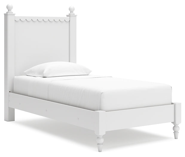 Mollviney  Panel Bed With Dresser And Nightstand