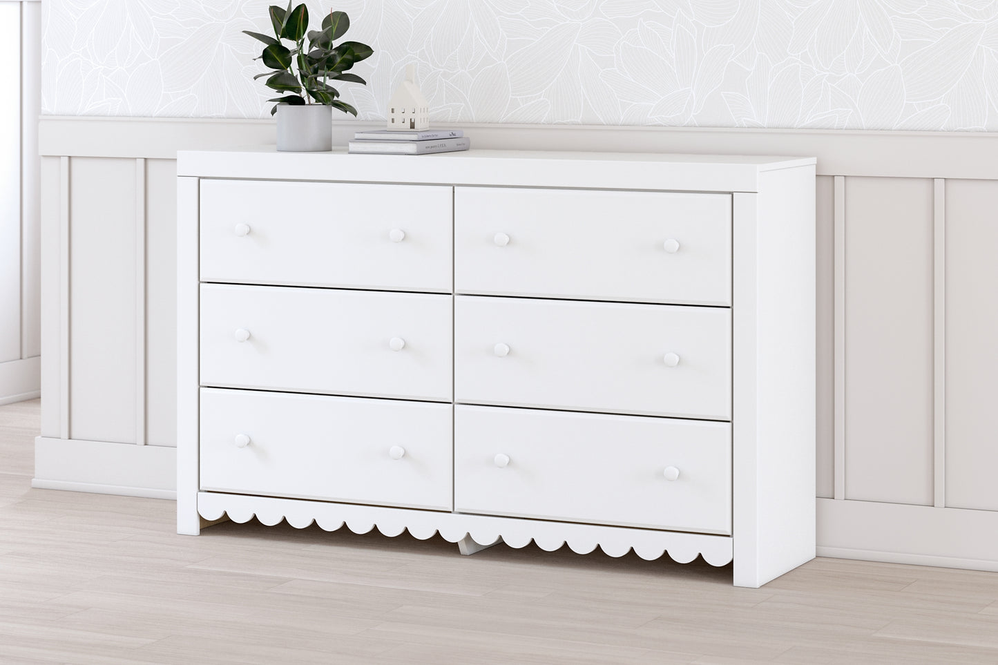 Mollviney  Panel Bed With Dresser And Nightstand