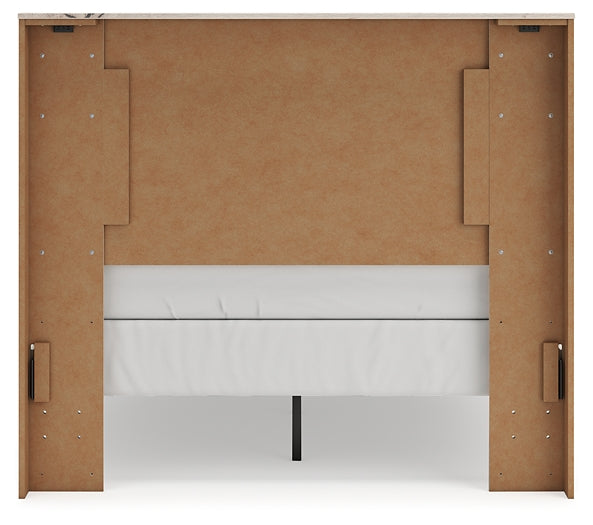 Lawroy  Panel Bed With Mirrored Dresser