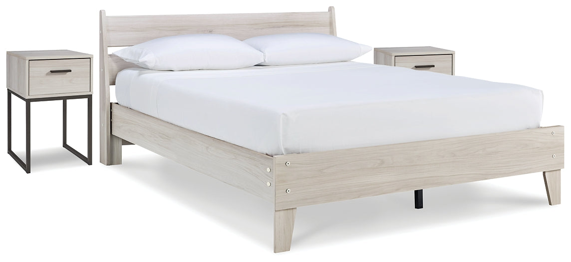 Socalle  Platform Bed With 2 Nightstands