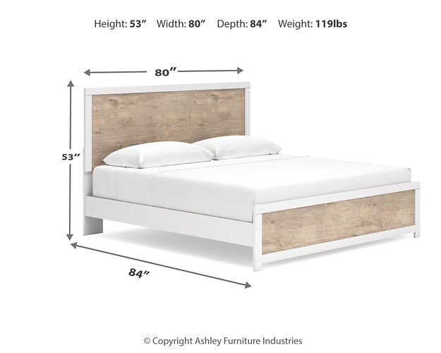 Charbitt  Panel Bed With Mirrored Dresser And Chest