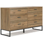 Deanlow  Panel Headboard With Dresser And Nightstand