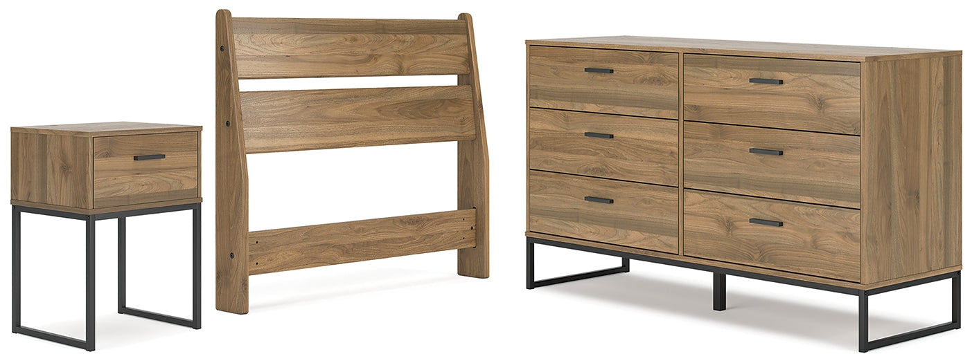 Deanlow  Panel Headboard With Dresser And Nightstand