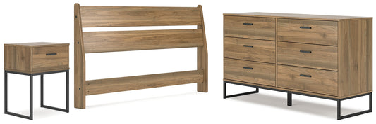 Deanlow  Panel Headboard With Dresser And Nightstand