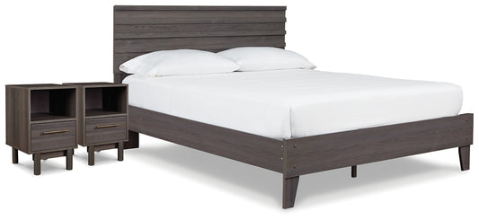 Brymont  Platform Bed With 2 Nightstands