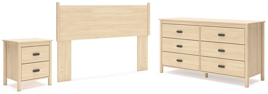 Cabinella  Panel Headboard With Dresser And Nightstand