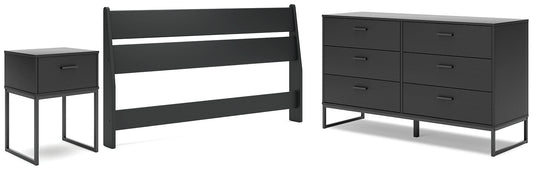 Socalle  Panel Headboard With Dresser And Nightstand