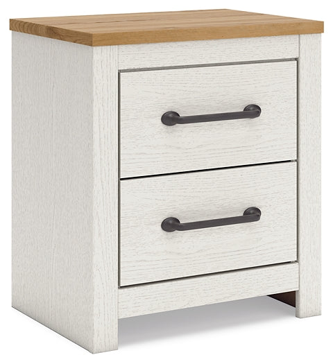 Linnocreek  Panel Bed With Nightstand