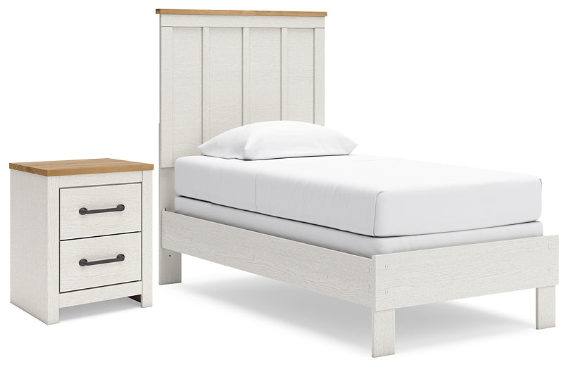 Linnocreek  Panel Bed With Nightstand