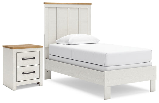 Linnocreek  Panel Bed With Nightstand