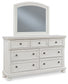 Robbinsdale  Panel Bed With Mirrored Dresser, Chest And 2 Nightstands