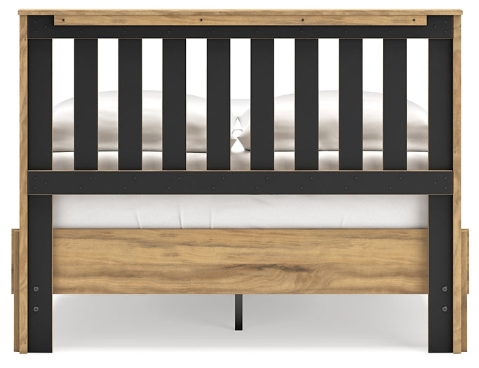 Bermacy  Panel Headboard With 2 Nightstands