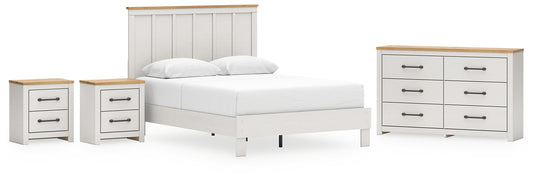 Linnocreek  Panel Bed With Dresser And 2 Nightstands