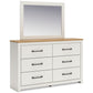 Linnocreek  Panel Bed With Mirrored Dresser And Nightstand