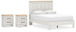 Linnocreek  Panel Bed With 2 Nightstands