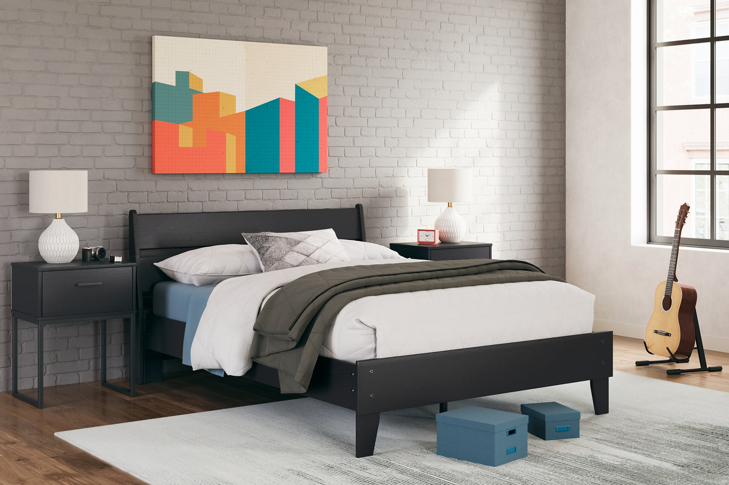 Socalle  Platform Bed With Dresser