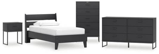 Socalle  Panel Platform Bed With Dresser, Chest And Nightstand