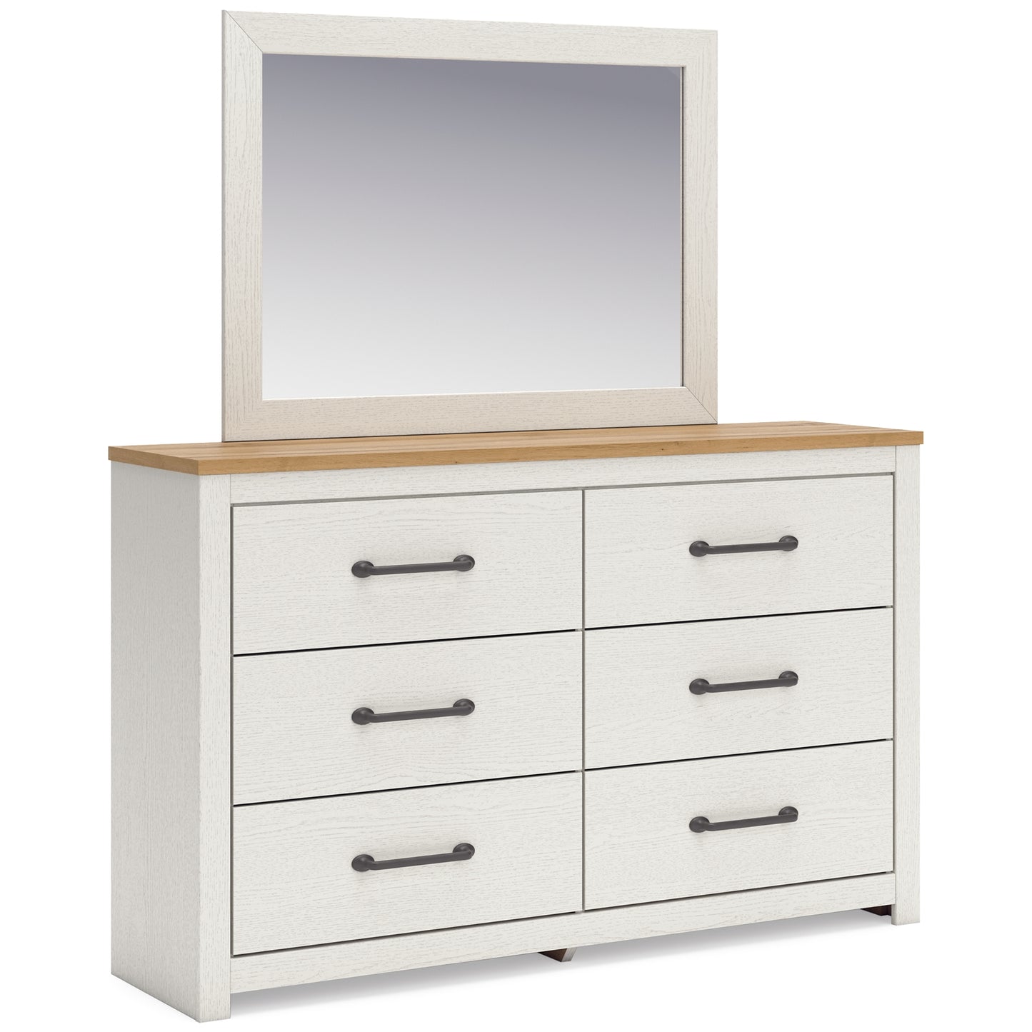 Linnocreek  Panel Bed With Mirrored Dresser, Chest And Nightstand