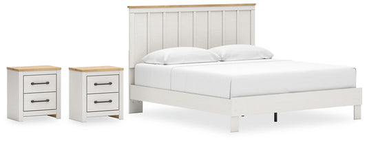 Linnocreek  Panel Bed With 2 Nightstands