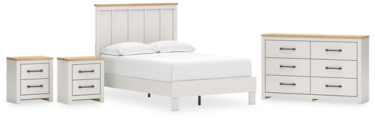 Linnocreek  Panel Bed With Dresser And 2 Nightstands