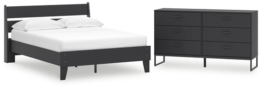 Socalle  Panel Platform Bed With Dresser