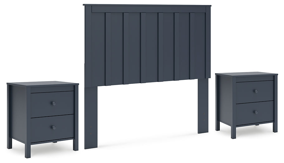 Simmenfort  Panel Headboard With 2 Nightstands