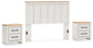 Linnocreek  Panel Headboard With 2 Nightstands