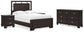 Covetown  Panel Bed With Dresser And 2 Nightstands